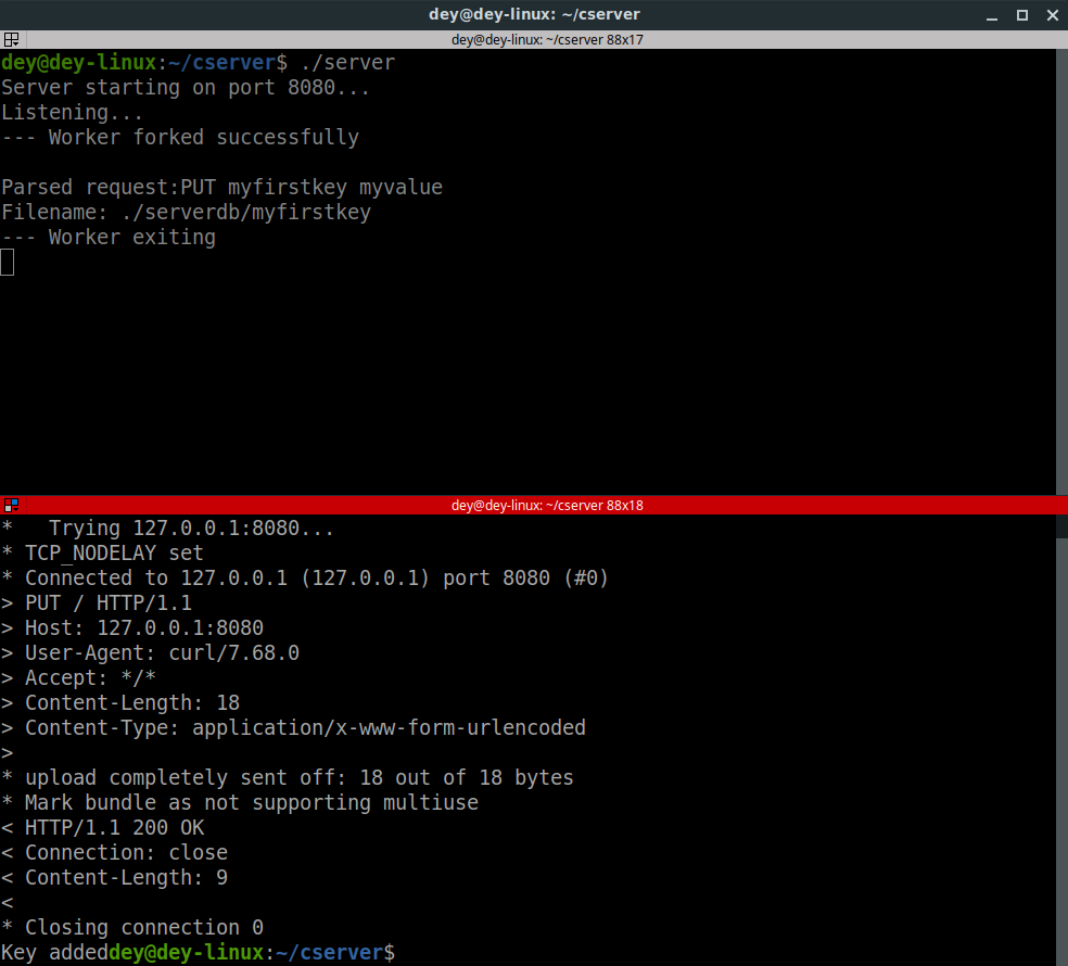 Simple C server