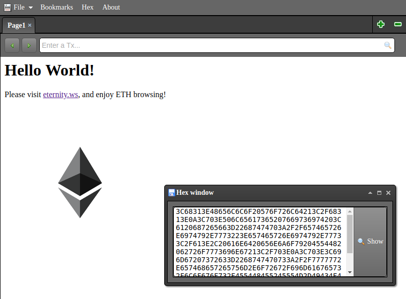 An ETHernity browser